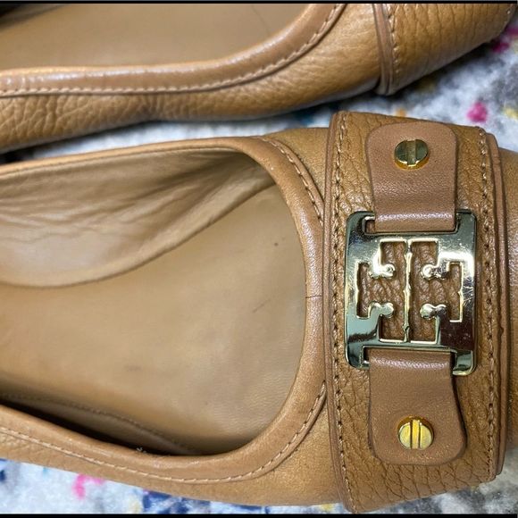 Tory Burch Royal Tan Box In Clines
Ballet Tumbled Leather Flats Sz 10.5 - Picture 4 of 13